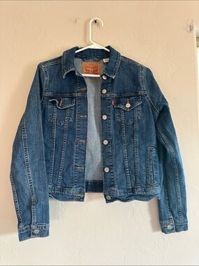 Levi's Dark Blue Denim Jacket with Button Front